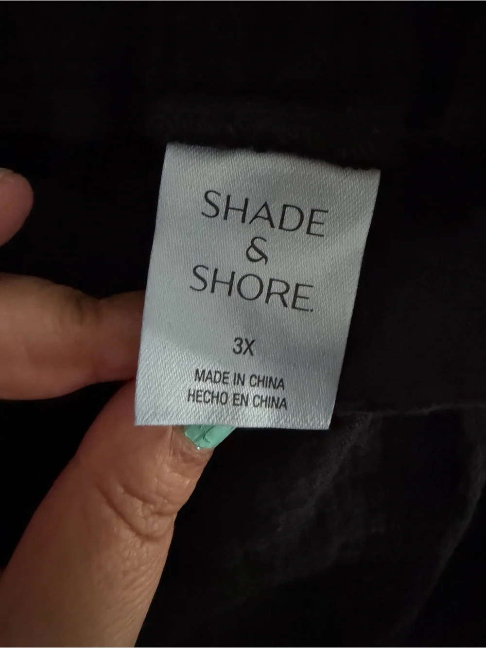 Shade & Shore Black Relaxed Wide-Leg Pants